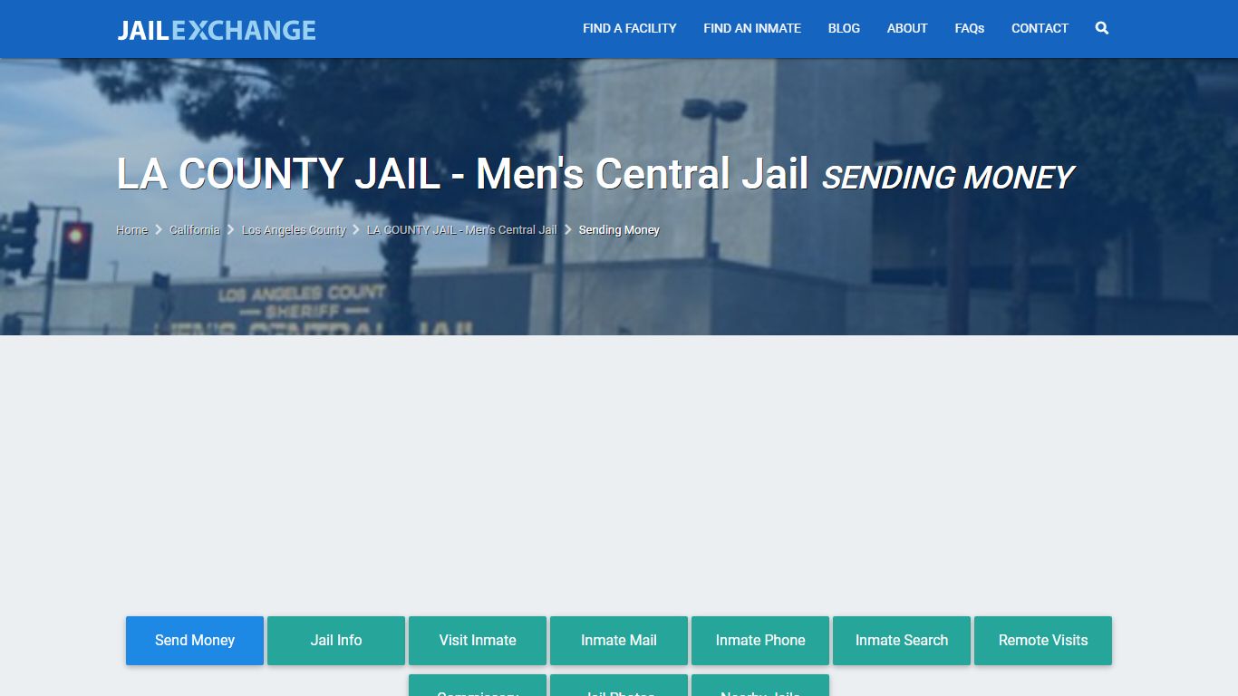 Men's Central Jail How to Send Inmate Money | Los Angeles, - JAIL EXCHANGE